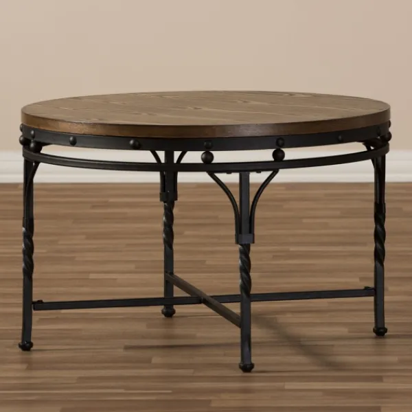 Coffee Tables-Kirkland's Home Antique Bronze Round Coffee Table
