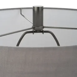 Table Lamps-Kirkland's Home Antique Dark Nickel Cone Base Table Lamp Gray