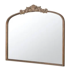 Decorative Mirrors-Kirkland's Home Antique Gold Studded Floral Scroll Mirror