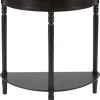 Console Tables-Kirkland's Home Antique Half Round Console Table Black