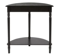 Console Tables-Kirkland's Home Antique Half Round Console Table Black