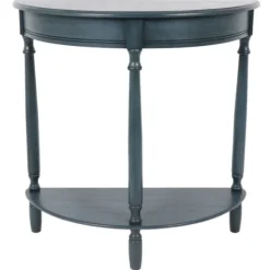 Console Tables-Kirkland's Home Antique Navy Half Round Console Table Blue