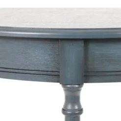 Console Tables-Kirkland's Home Antique Navy Half Round Console Table Blue