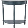Console Tables-Kirkland's Home Antique Navy Half Round Console Table Blue