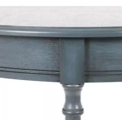 Console Tables-Kirkland's Home Antique Navy Half Round Console Table Blue