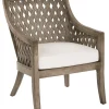 Accent Chairs-Kirkland's Home Antique Preston Woven Accent Chair Gray