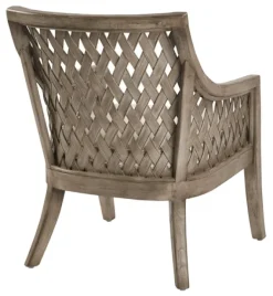 Accent Chairs-Kirkland's Home Antique Preston Woven Accent Chair Gray