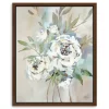 Framed Art-Kirkland's Home Antique Rose Ii Framed Canvas Art Print Tan/White/Green