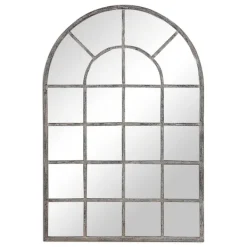 Framed Mirrors-Kirkland's Home Antique Rustic Arch Windowpane Mirror
