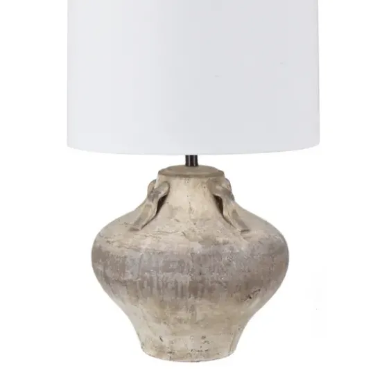 Table Lamps-Kirkland's Home Antique Sandstone Jug Table Lamp White