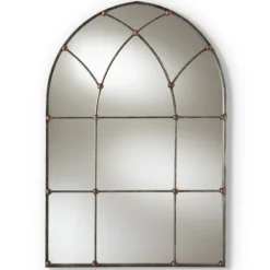Decorative Mirrors-Kirkland's Home Antique Silver Arched Metal Mirror