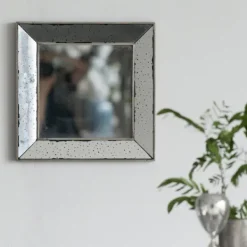 Decorative Mirrors-Kirkland's Home Antique Silver Glass Square Frame Mirror