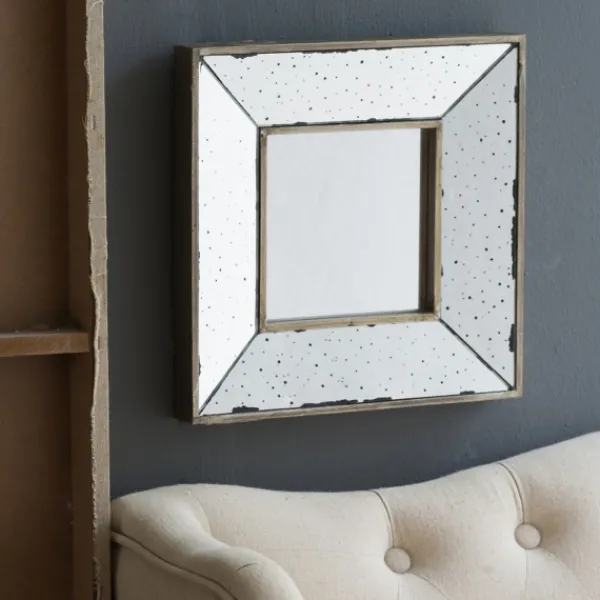 Decorative Mirrors-Kirkland's Home Antique Silver Glass Square Frame Mirror