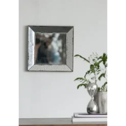 Decorative Mirrors-Kirkland's Home Antique Silver Glass Square Frame Mirror