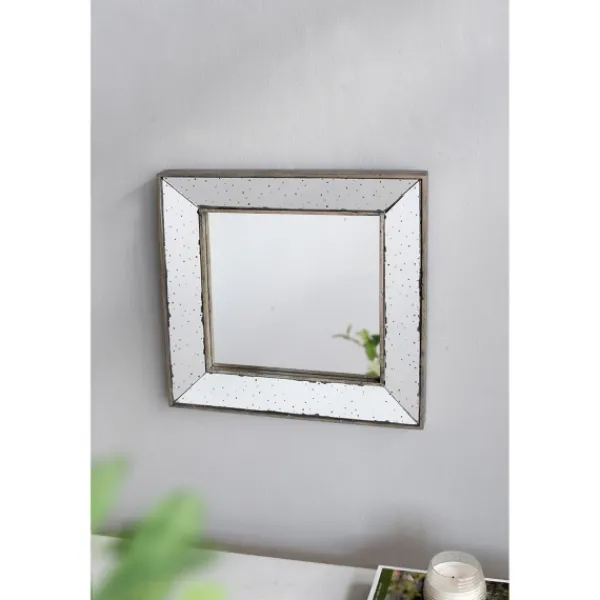 Decorative Mirrors-Kirkland's Home Antique Silver Glass Square Frame Mirror
