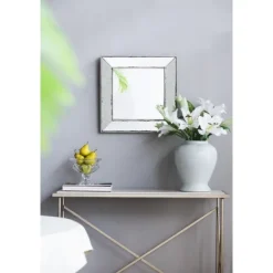 Decorative Mirrors-Kirkland's Home Antique Silver Glass Square Frame Mirror