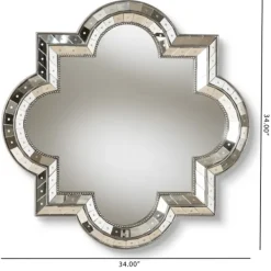 Decorative Mirrors-Kirkland's Home Antique Silver Quatrefoil Frame Wall Mirror