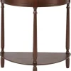 Console Tables-Kirkland's Home Antique Walnut Half Round Console Table Brown