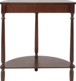 Console Tables-Kirkland's Home Antique Walnut Half Round Console Table Brown
