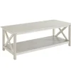 Coffee Tables-Kirkland's Home Antique Washed Wood Coffee Table White