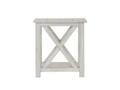 Accent & End Tables-Kirkland's Home Antique Washed Wood Square Side Table White