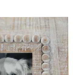Picture Frames-Kirkland's Home Antique White Wood Beaded Picture Frame, 4X6