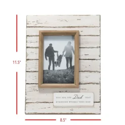 Picture Frames-Kirkland's Home Antique White Wooden Dad Picture Frame