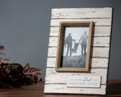 Picture Frames-Kirkland's Home Antique White Wooden Dad Picture Frame