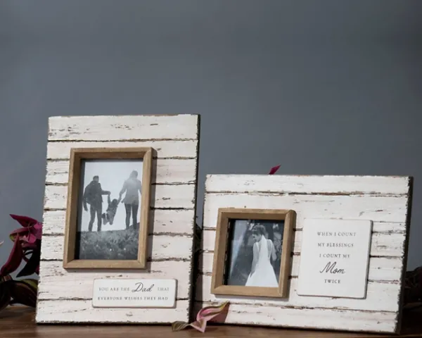 Picture Frames-Kirkland's Home Antique White Wooden Dad Picture Frame