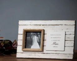 Picture Frames-Kirkland's Home Antique White Wooden Mom Picture Frame