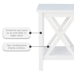 Accent & End Tables-Kirkland's Home Antique White X Side Frame Accent Table
