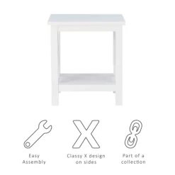 Accent & End Tables-Kirkland's Home Antique White X Side Frame Accent Table