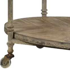 Kitchen Islands & Bar Carts-Kirkland's Home Antique Wood And Metal Bar Cart