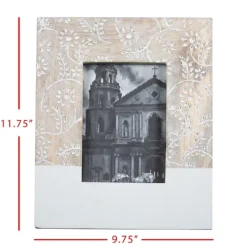 Picture Frames-Kirkland's Home Antique Wood Floral Dipped Picture Frame, 5X7