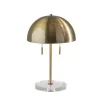Table Lamps-Kirkland's Home Antiqued Brass Dome Shade Table Lamp Gold