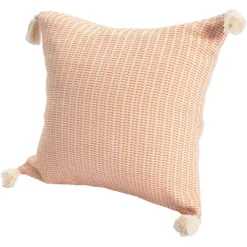 Pillows-Kirkland's Home Apricot Trapeze Organic Cotton Throw Pillow Orange/Ivory