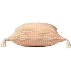 Pillows-Kirkland's Home Apricot Trapeze Organic Cotton Throw Pillow Orange/Ivory