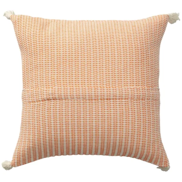 Pillows-Kirkland's Home Apricot Trapeze Organic Cotton Throw Pillow Orange/Ivory