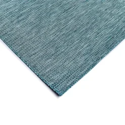 Outdoor Rugs-Kirkland's Home Aqua Intertwine Indoor/Outdoorr Area Rug, 6X9 Blue