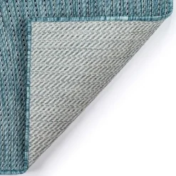 Outdoor Rugs-Kirkland's Home Aqua Intertwine Indoor/Outdoorr Area Rug, 6X9 Blue