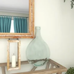 Vases-Kirkland's Home Aqua Teardrop Glass Tabletop Decorative Vase Blue