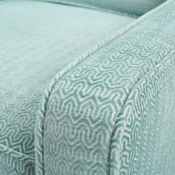 Accent Chairs-Kirkland's Home Aqua Upholstered Swivel Accent Chair Blue