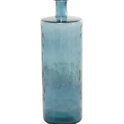 Vases-Kirkland's Home Aquamarine Tall Bottle Decorative Vase Blue