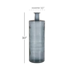 Vases-Kirkland's Home Aquamarine Tall Bottle Decorative Vase Blue