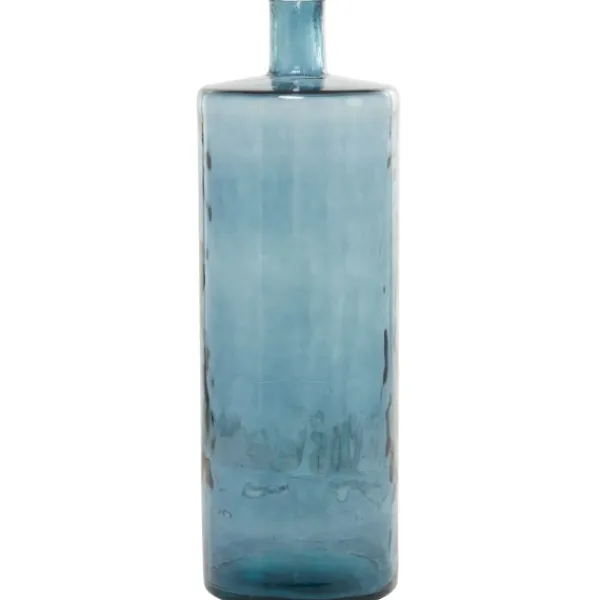 Vases-Kirkland's Home Aquamarine Tall Bottle Decorative Vase Blue