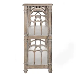 Entryway Furniture-Kirkland's Home Arch Sides Cathedral Console Table White