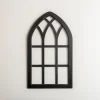 Wall Plaques-Kirkland's Home Arched Windowpane Wall Plaque Black