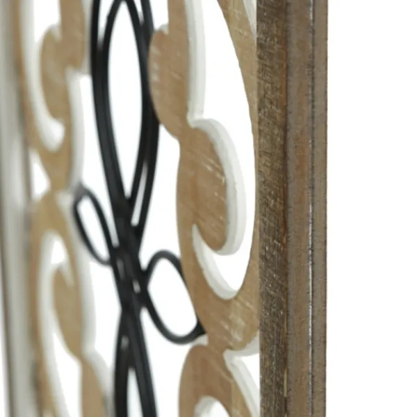 Wall Plaques-Kirkland's Home Arched Wood And Metal Scroll Wall Plaque White/Tan/Black