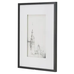 Framed Art-Kirkland's Home Architectural Drawings Framed Art Prints, Set Of 4 White/Black