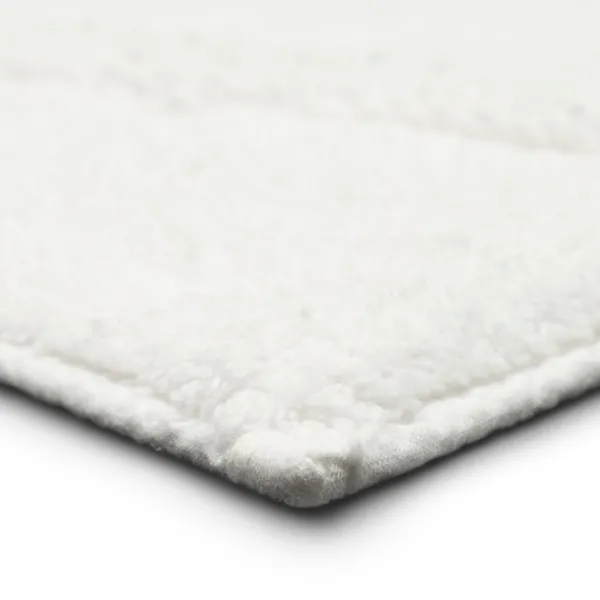 Bathroom Rugs-Kirkland's Home Arctic Asymmetrical Cotton Bath Mat, 60 In. White